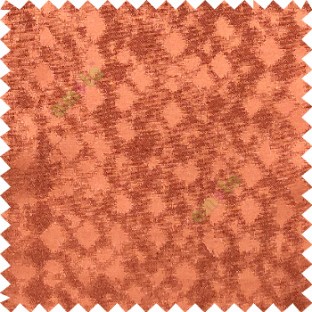 Orange color solid texture finished surface texture gradients geometric dice shapes polyester main curtain
